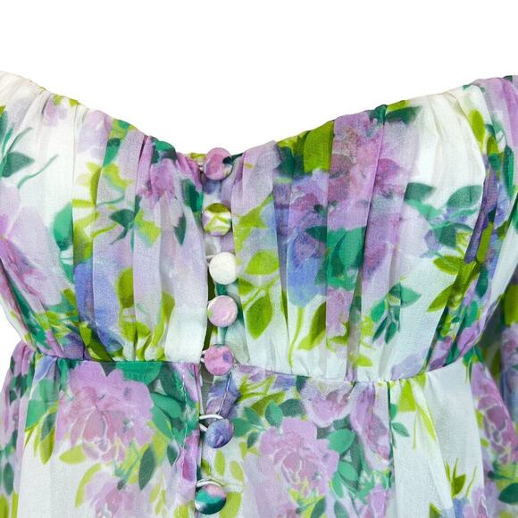 For Love and Lemons Floral Blouse Size S - Picture 2 of 6